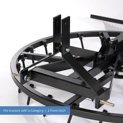 Titan Attachments Arena Spin Harrow Groomer 72" Cat 1 3 Point Quick Hitch HD (Add Optional Rake
