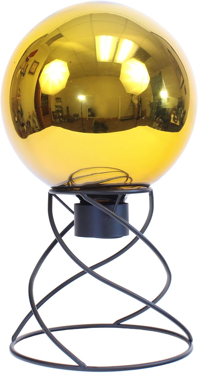 RSR Industries Echo Valley 8104 10-Inch Glass Gazing Globe, Gold
