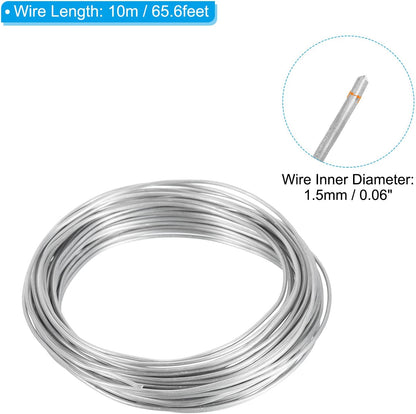 PATIKIL 1.5mm Bonsai Training Wire, 2 Rolls Floral Wire Stems Anodized Aluminum Tree Wire 65.6 Feet
