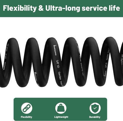 Short Garden Hose 5 ft x 5/8 in Male to Female Heavy Duty Small Water Hose Extend Connector