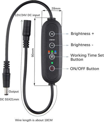 Litever Grow LED Light Strip Kits for Plants, 45W, Full Spectrum White Grow Lights, Easy