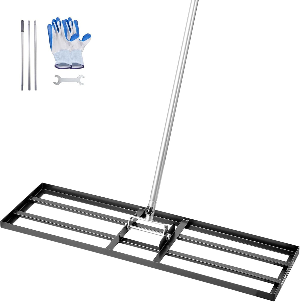 VEVOR Lawn Leveling Rake, Lawn Leveler with 83.9 in Handle, 36x10 in Ground Plate, Rust-Resistant