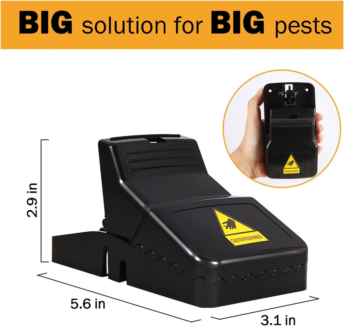 Feeke Rat Trap, Large Mouse Traps, Mouse Traps Indoor for Home, Instant Kill Traps for Mouse Rat
