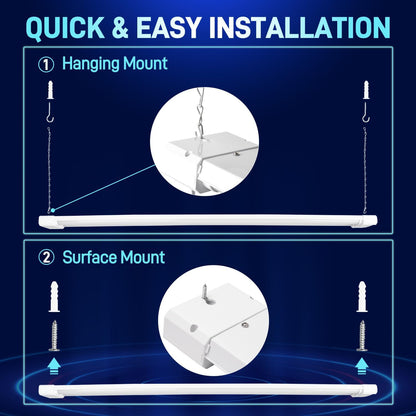 hykolity 1 Pack 4FT Linkable LED Shop Light for Garage, 6500lm, 4FT 60W Utility Light Fixture