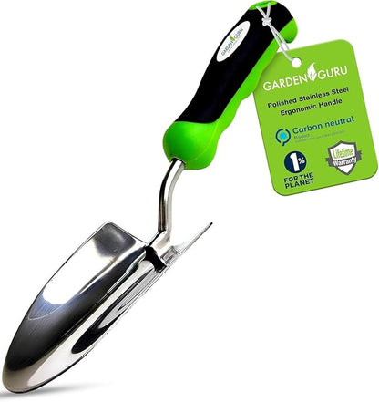 Garden Guru Heavy Duty Garden Trowel Hand Shovel for Gardening - Strong Stainless Steel - Rust