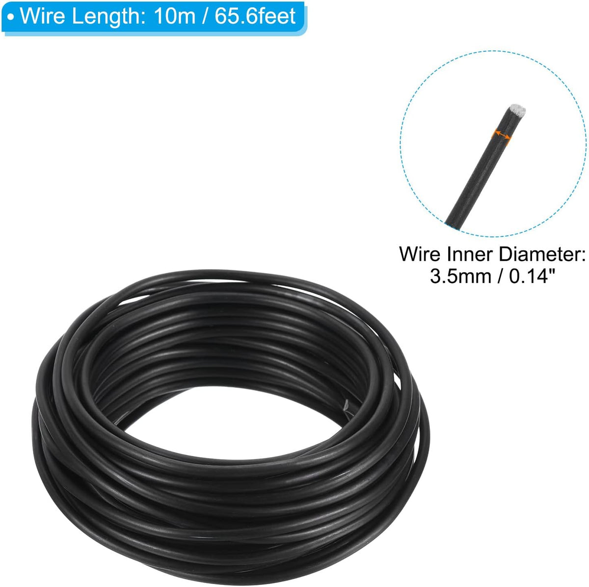 PATIKIL 3.5mm Bonsai Training Wire, Floral Wire Stems Anodized Aluminum Tree Wire 32.8 Feet Total