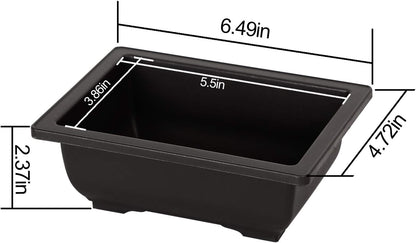 KINJOEK 25 PCS 6.5 Inch Plastic Bonsai Training Pots, Rectangular Plant Bonsai Tree Pot, Starter