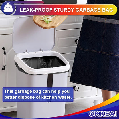 OKKEAI Small Garbage Bags for Bathroom Can 5 Liter Trash Bags 1.2 Gal Waste Basket Liners for