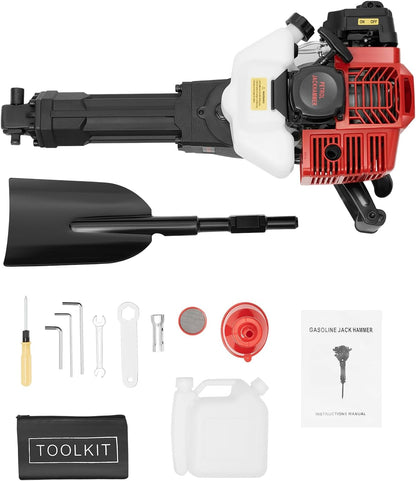 Gas Powered Garden Shovel for Digging, 52CC 2-Stroke Small Shovel Portable Spade Garden Trowel for