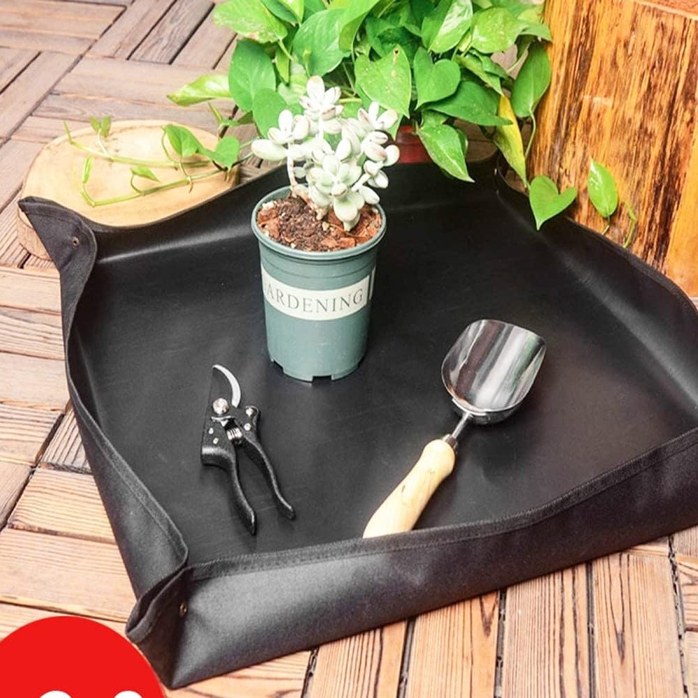 BIUWING 2PCS Indoor Plant Transplanting Repotting Mat Foldable Garden Work Cloth Waterproof Thicken