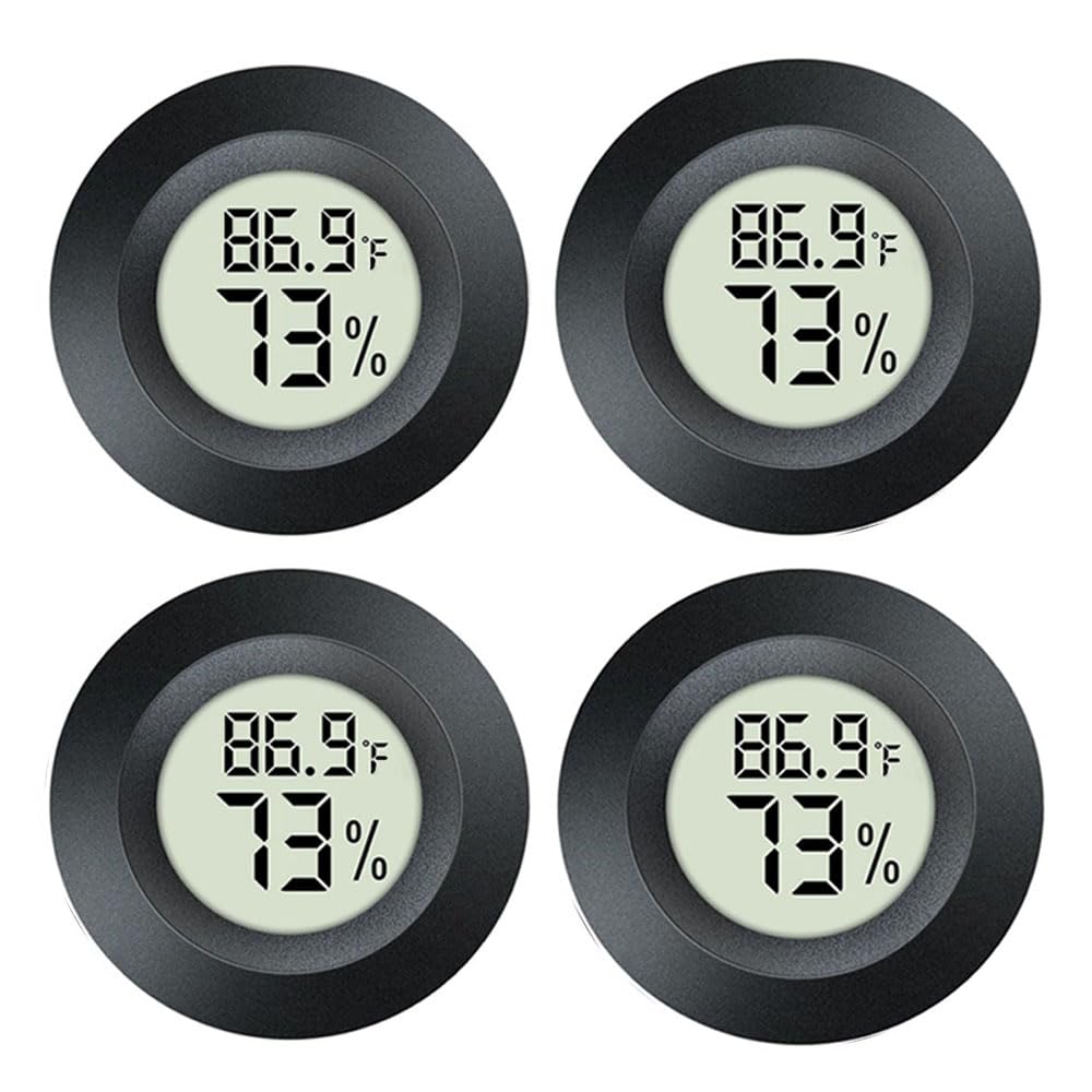 4 Pack Hygrometer Thermometer Digital Humidity Meter Indoor/Outdoor Humidity Monitor Reptile