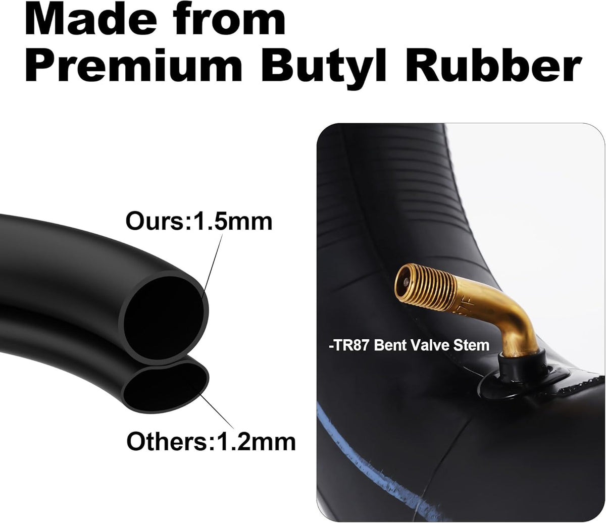 RUTU 4.00-6 Tube 4.10/3.50-6 Heavy Duty Inner Tube with TR87 Bent Valve Stem Replacement for Go