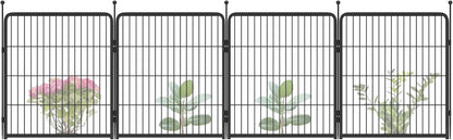 FXW Garden Fence Outdoor for The Yard – 32in(H) x 9.1ft(L) Heavy Duty Metal Animal Barrier for Dog