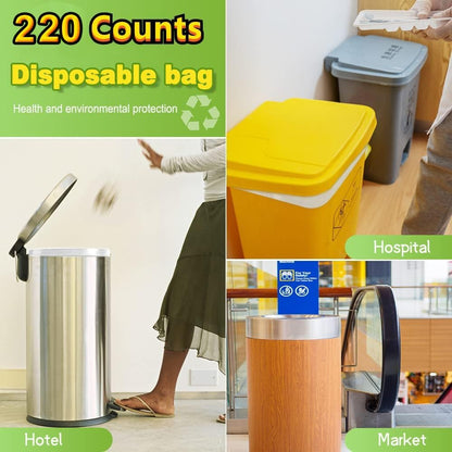 SWIHELP Medium Garbage Bags 8 Gallon /30 Liter Trash Bags Wastebasket Bin Liners Plastic Trash Bags