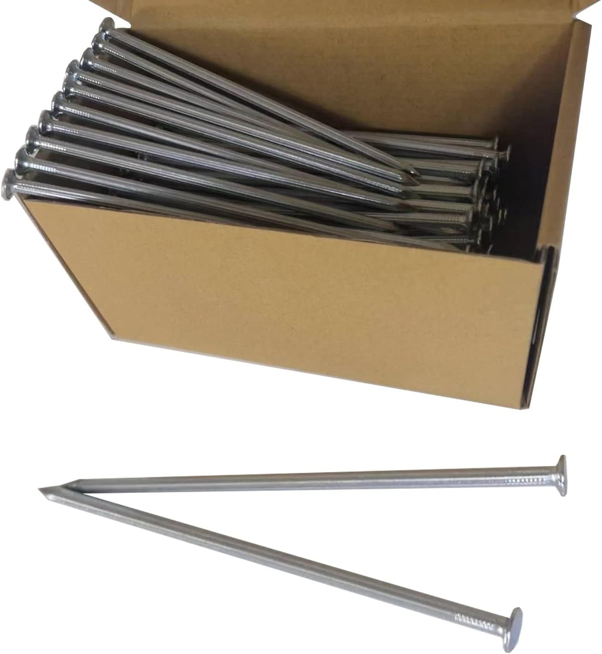 Metal Stakes, 8 Inch 9Pcs Galvanized Landscape Spikes,Garden Nails for Turf,Weed Barriers,Tent and