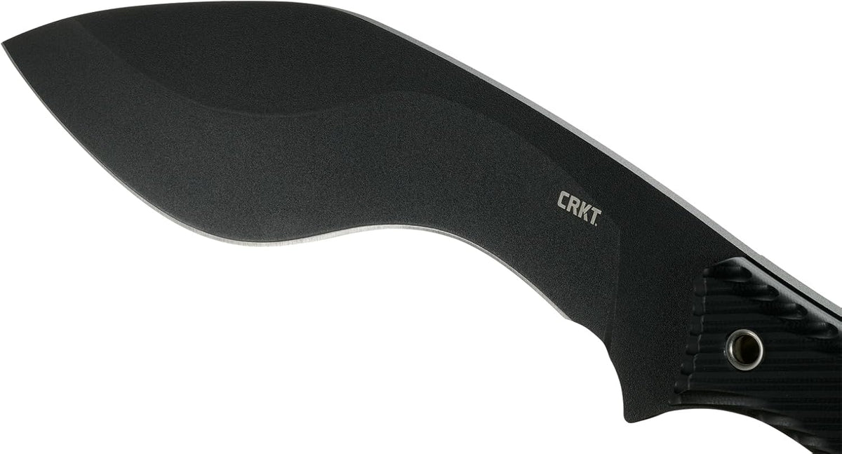 CRKT Clever Girl Kukri Compact Machete: Heavy Duty Powder Coated SK-5 Carbon Steel Blade, Textured