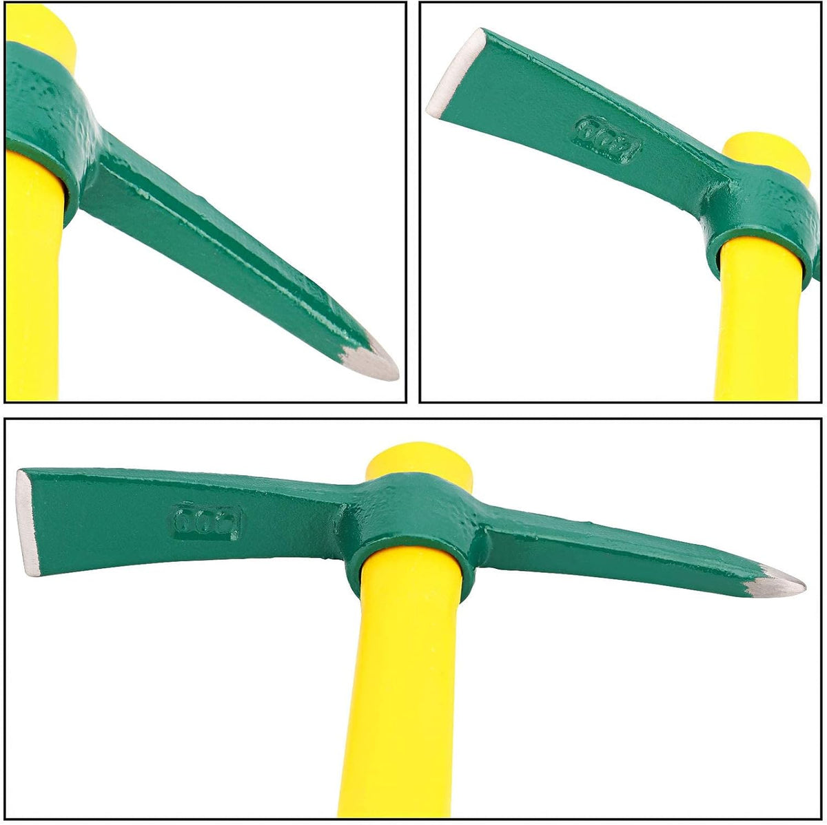 ZOENHOU 15-Inch Solid Pick Mattock, Forged Garden Pick, Weeding Mattock Hoe Agriculture Hand Tools