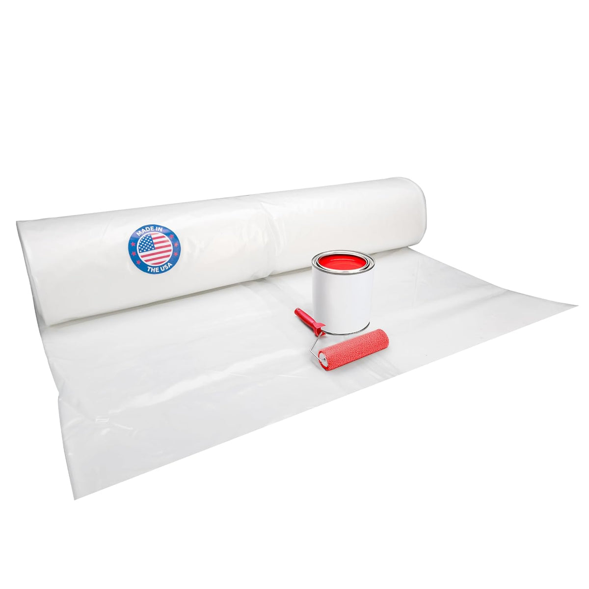Plastic Sheeting 6 mil, 12' x 50' (600 sq. ft.) - Thick Semi-Clear LDPE Plastic Sheeting Heavy Duty