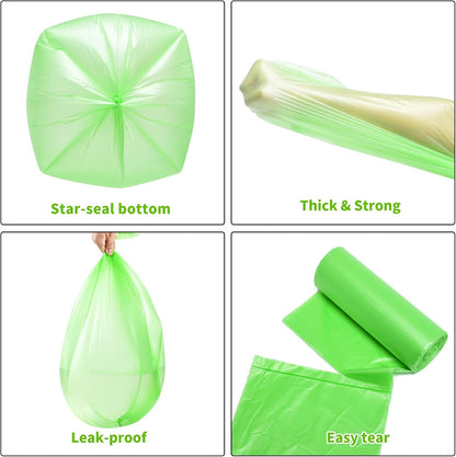 5.2 Gallon Biodegradable Trash Bags (THICKENED) | Eco Friendly, Unscented, 20L Strong Multipurpose