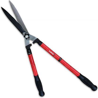 TABOR TOOLS B212A Telescopic Hedge Shears with Wavy Blade and Extendable Steel Handles. Extendable