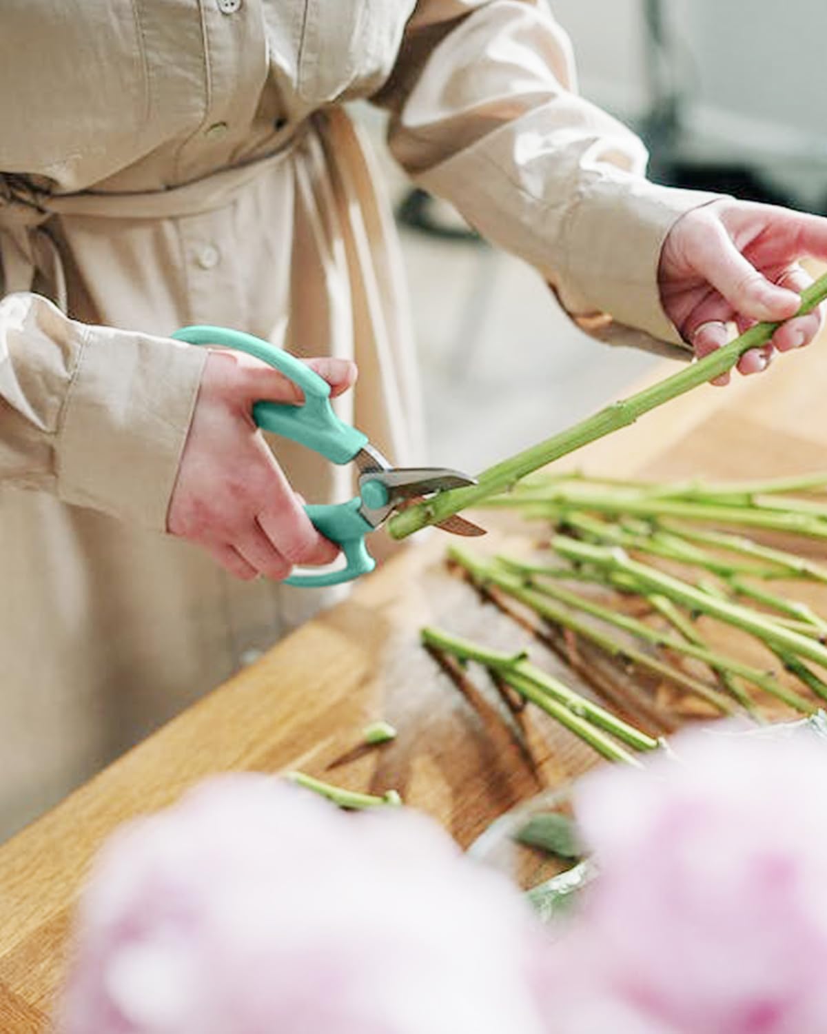 Flower Scissors - Stainless Steel Flower Shears, Garden Plant Floral Shears for Fresh Flowers Stems