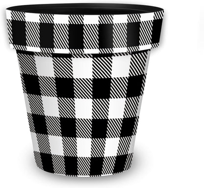 Briarwood Lane Black and White Buffalo Check Medium Planter