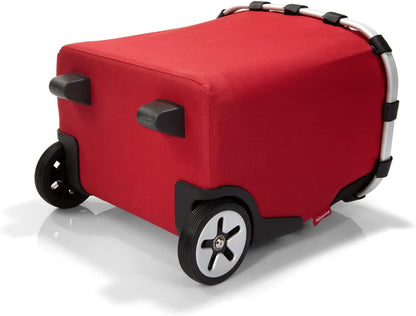 reisenthel carrycruiser red – Portable Shopping Trolley with Sturdy Aluminum Frame, Shoulder Strap