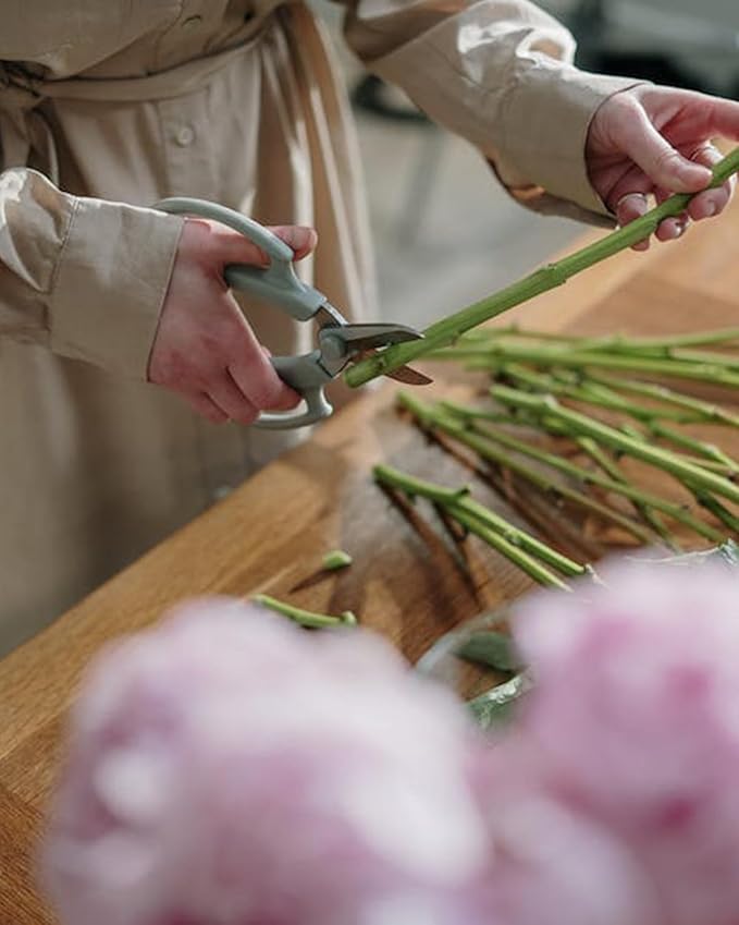 Flower Scissors - Stainless Steel Floral Scissors, Florist Cutters for Stems, Garden Plant Shears