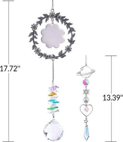 Sis Sun Catcher Gifts for Sisters Birthday, Crystal Suncatcher for Window, Rainbow Maker Hanging