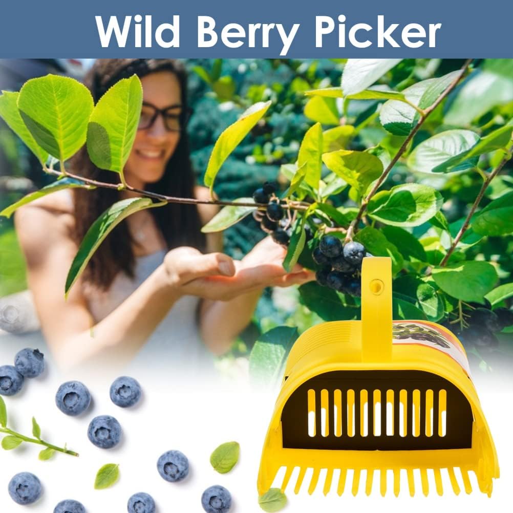 Blueberry Picker, Plastic Blueberry Picker Scoop Blue Berry Picking Rake for Cranberries