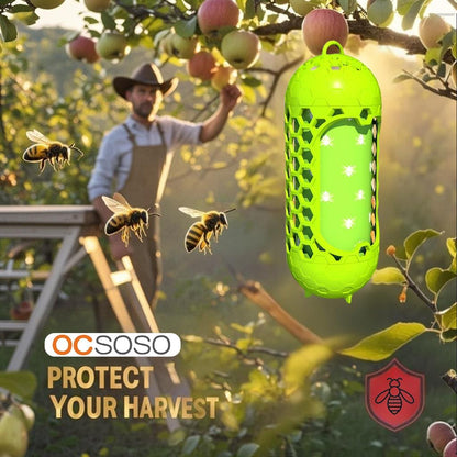 Wasp Traps for Outdoor Hanging, Hornet Carpenter Bee Fly Sticky, Outdoor Wood Bee Traps Reusable
