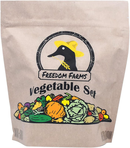 Set of 43 Assorted Vegetable & Herb Seed Packets - Over 10,000 Seeds! - Includes Mylar Storage Bag