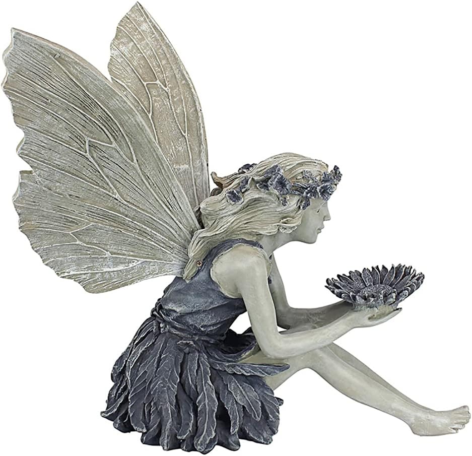 Outdoor Garden Fairy Statue Ornaments, Angel Sculpture Realistic Figurine Decor, Antique Resin