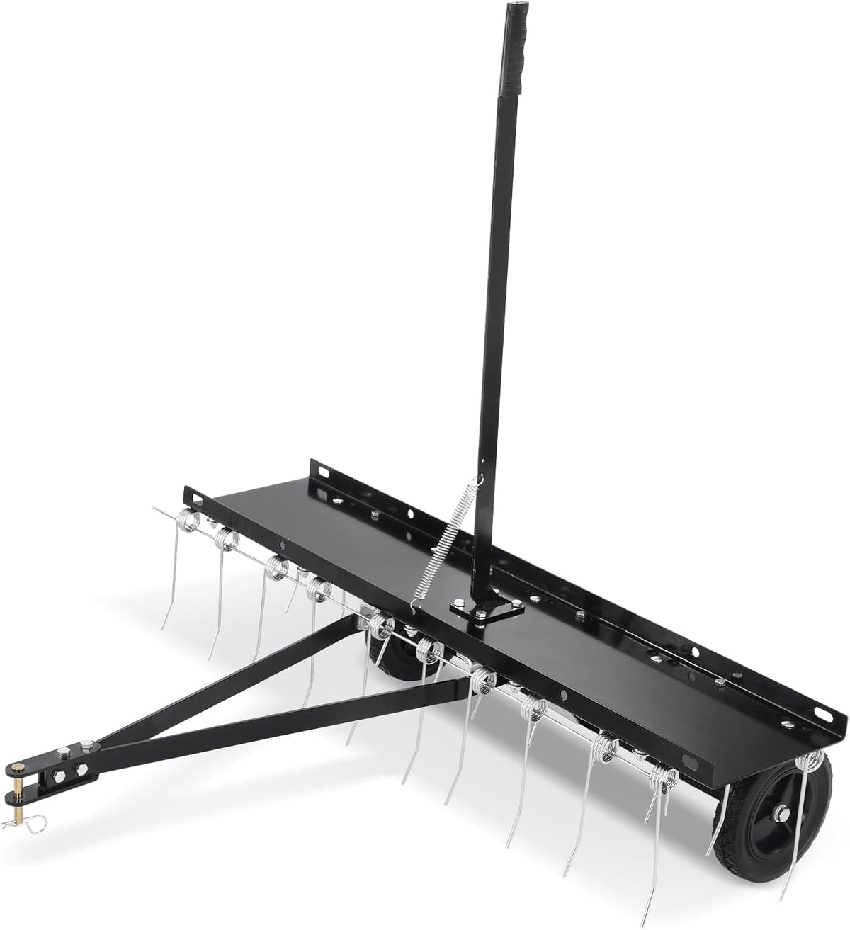 VEVOR Tow Behind Dethatcher, 40-inch Tow Dethatcher with 20 Spring Steel Tines, Lawn Dethatcher