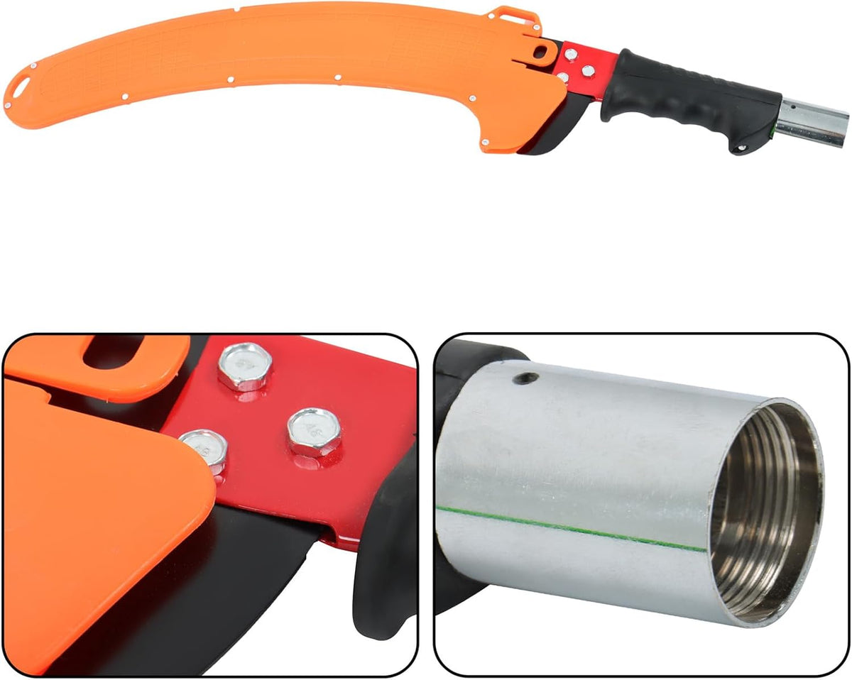 findmall 27ft Manual Pole Saw Extendable Tree Pruner Sharp Steel Blade High Branches Trimming for