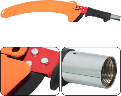 findmall 27ft Manual Pole Saw Extendable Tree Pruner Sharp Steel Blade High Branches Trimming for