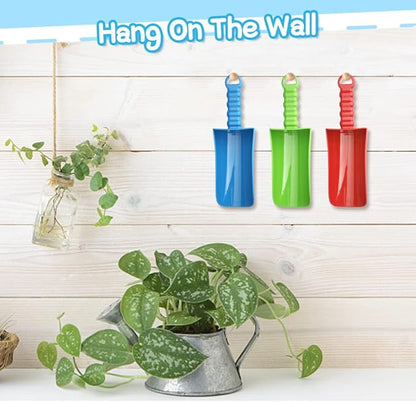 3 PCS Thick 9" Beach Shovel Spade Scoop Trowel Sand Toys for Kid Toddler Adult, Plastic Heavy Duty