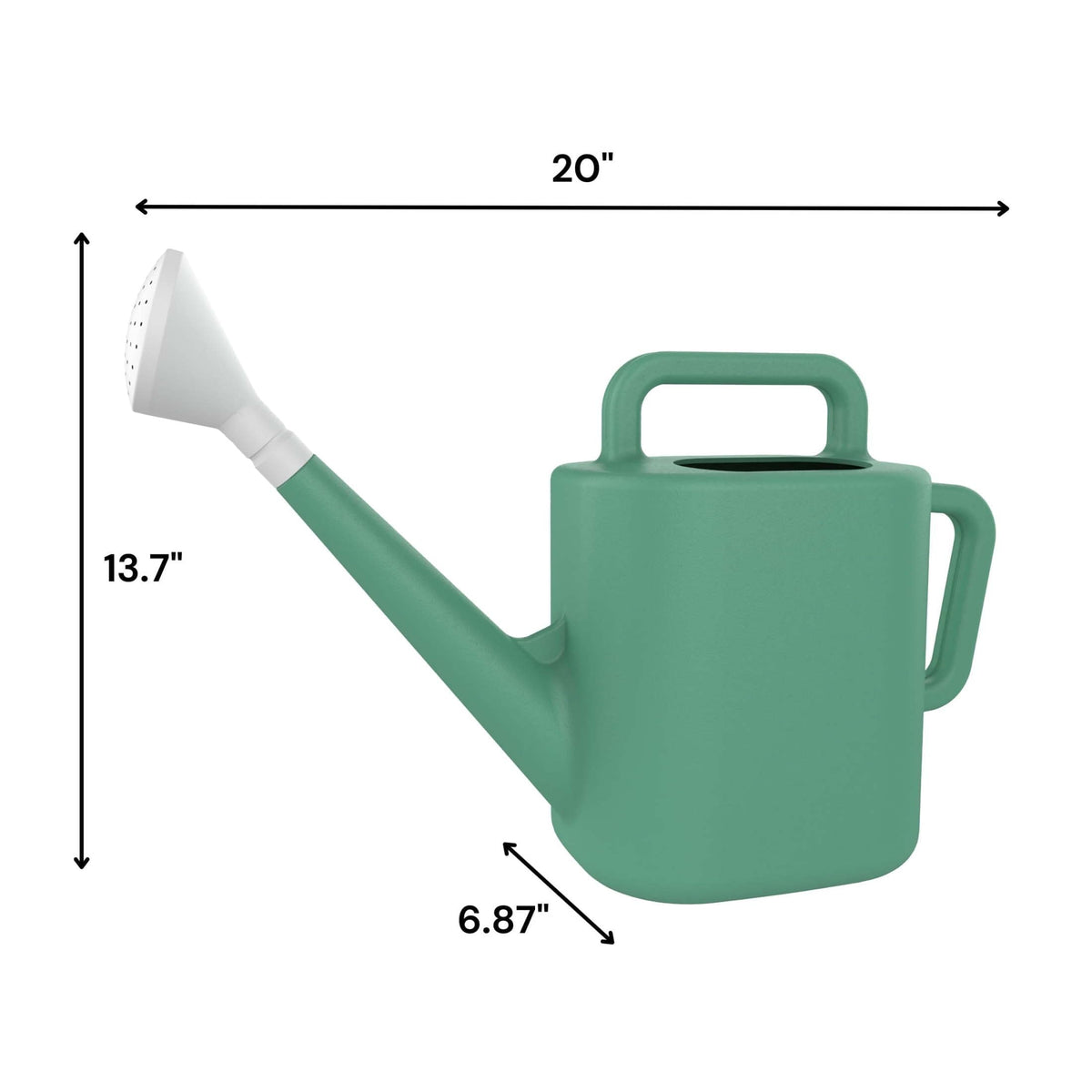 2 Gallon Resin Watering Can Outdoor,Offset Opening Mess-Free Refill