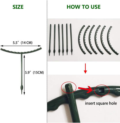 Belit 8 Pack Plant Supports for Small Plants, Garden Flowers Green Plant Support Ring, Planter