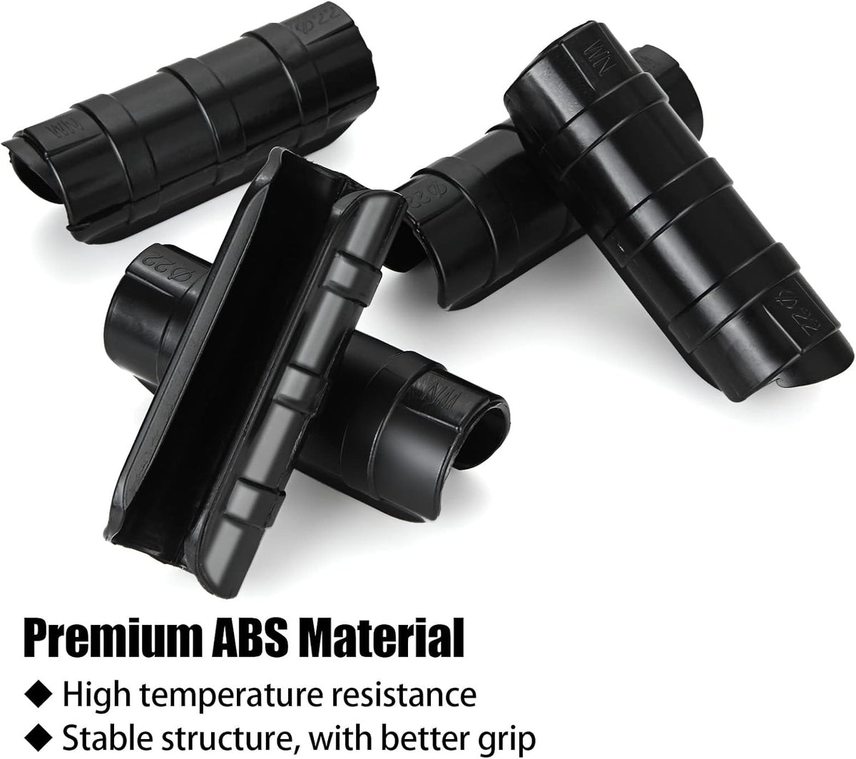 50 PCS Greenhouse Clips 3/4 inch Plastic Greenhouse Clamps 20mm Black ABS Snap Clamp Tube Clip