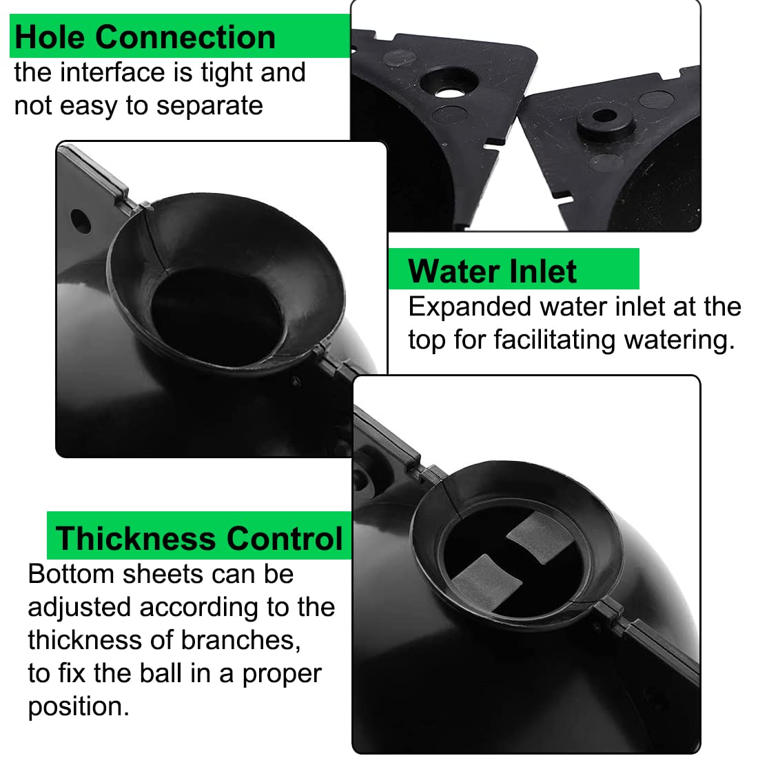 MIIIM 10 PCS Air Layering Propagation Kit with Zip Ties, Reusable Half Transparent Grafting Ball