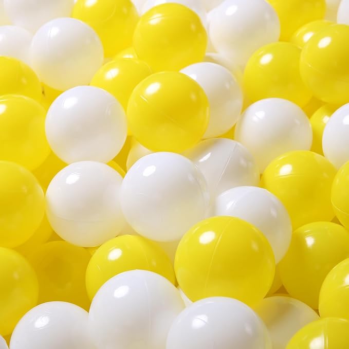 Ball Pit Balls for Kids, Plastic Refill 2.2 Inch Balls, 100 Pack, Bright Colors, Phthalate and BPA