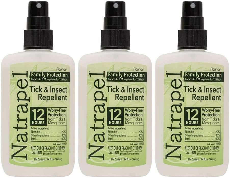 Natrapel Tick & Insect Repellent - Bug Spray with 20% Picaridin - Family Protection Against