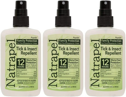 Natrapel Tick & Insect Repellent - Bug Spray with 20% Picaridin - Family Protection Against