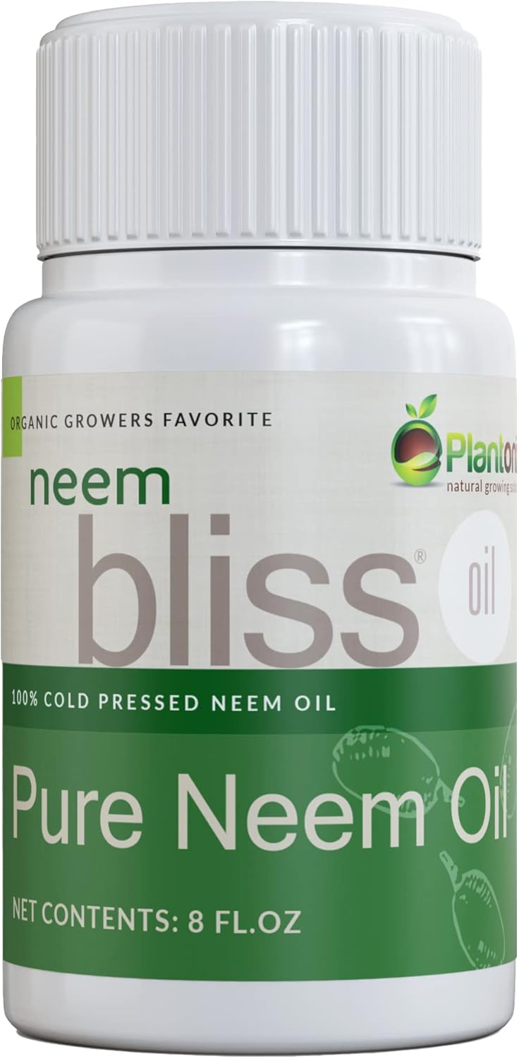 Neem Bliss (8 Fl Oz) - Pure Neem Oil Concentrate - 100% Cold Pressed Neem Oil - All-Natural Neem