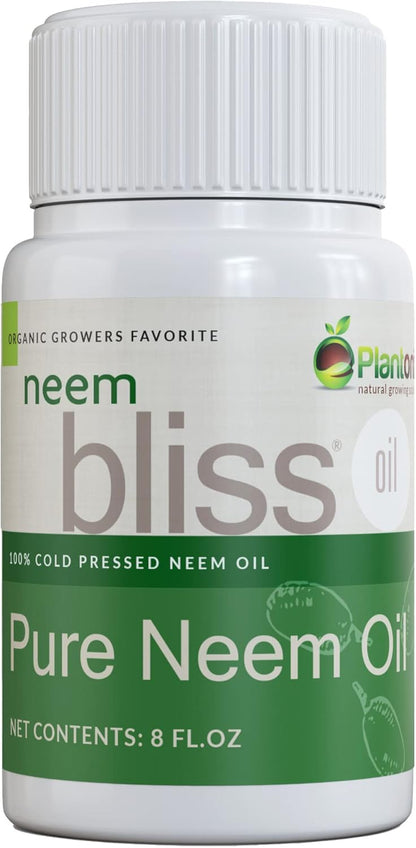 Neem Bliss (8 Fl Oz) - Pure Neem Oil Concentrate - 100% Cold Pressed Neem Oil - All-Natural Neem