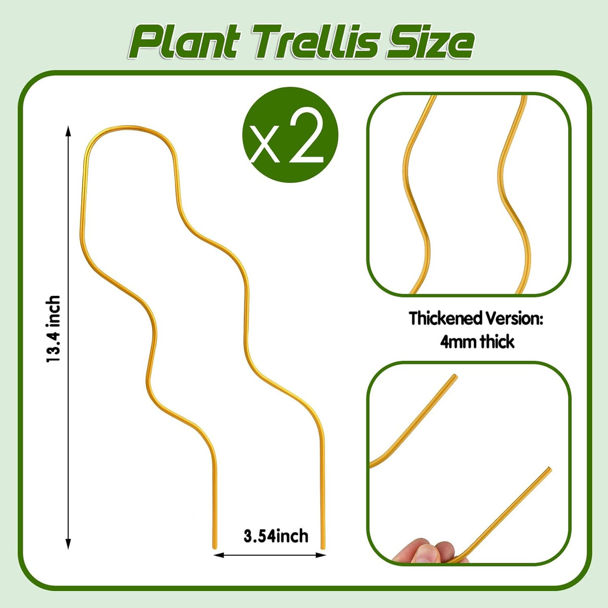 13.4 Inch Indoor Plant Trellis for Climbing Plants,Metal Trellis,Small Garden Trellis for Potted