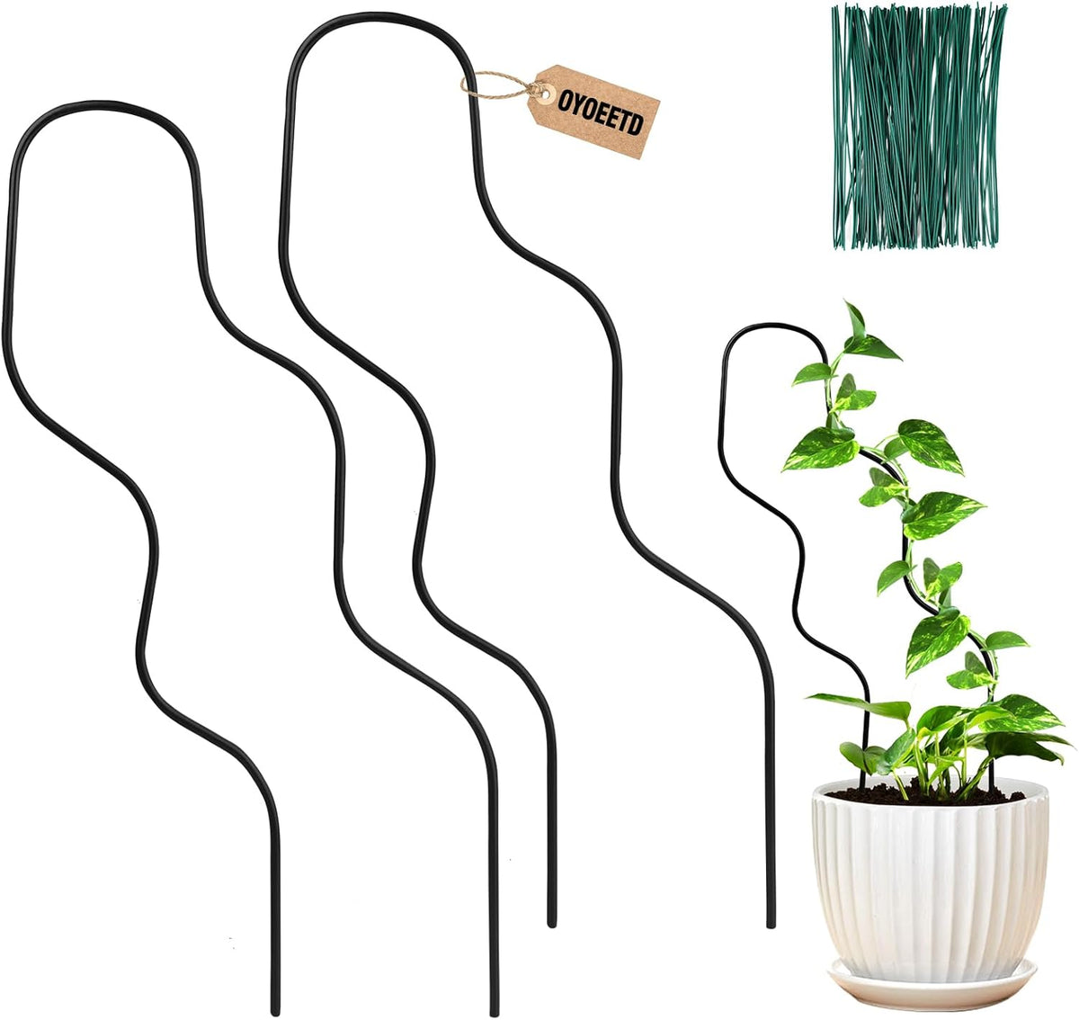 13.4 Inch Indoor Plant Trellis for Climbing Plants,Metal Trellis,Small Garden Trellis for Potted