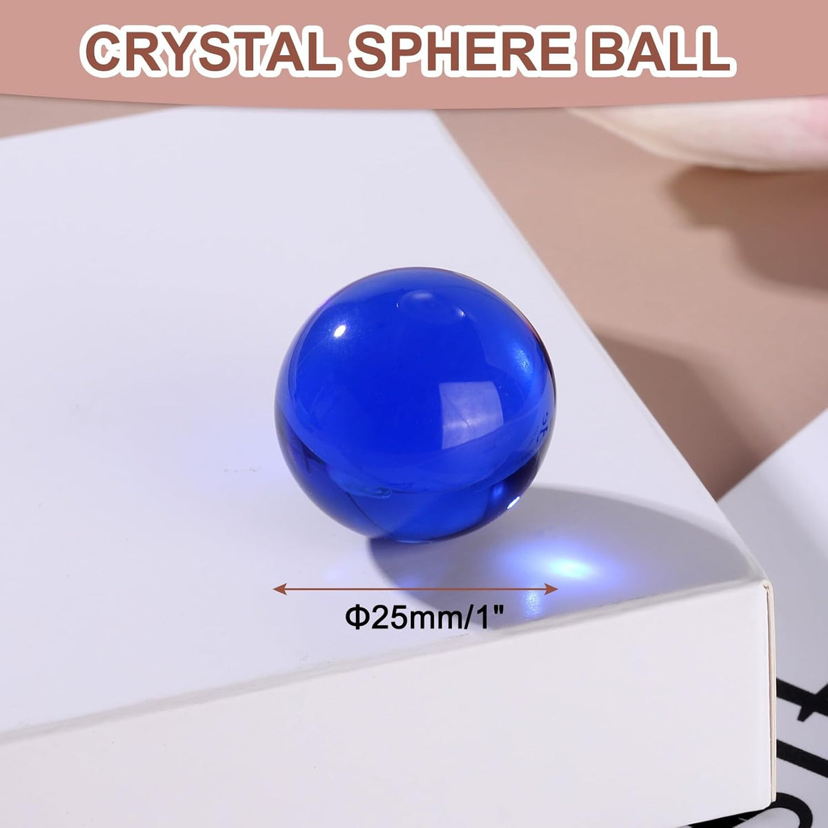 uxcell 25mm/1" Crystal Sphere Ball Glass Solid Decorative Sphere Crystal Ball Prop Ornament for