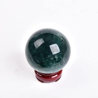 JIC Gem Small Natural Fluorite Crystal Ball Green Purple Quartz Healing Gemstone Sphere with